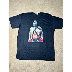 AllStyle Ultimate Iron Mike Tyson Black Boxing Graphic Print T-Shirt 2XL